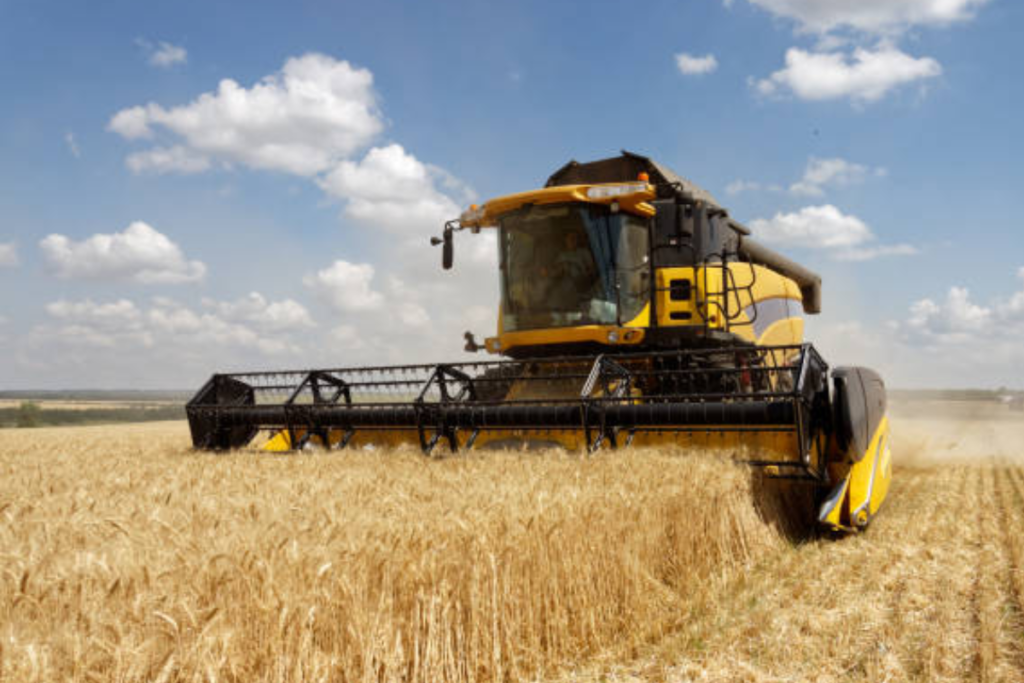 How do combine harvesters operate?